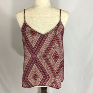 Hollister Tank Top Size M Boho Floral Strappy Festival Mandala Multicolor